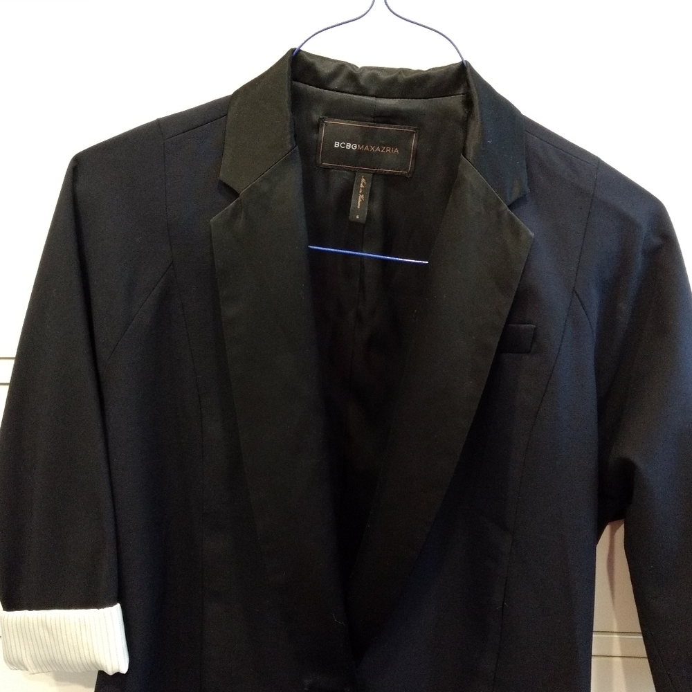 BCBGMaxazria women's black/navy blazer